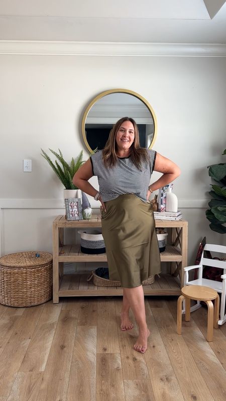 Such a great quality slip skirt, wearing a large! Top is also a large. 

Amazon skirt, slip skirt, Madewell top. 

#LTKcurves #LTKover40 #LTKFind