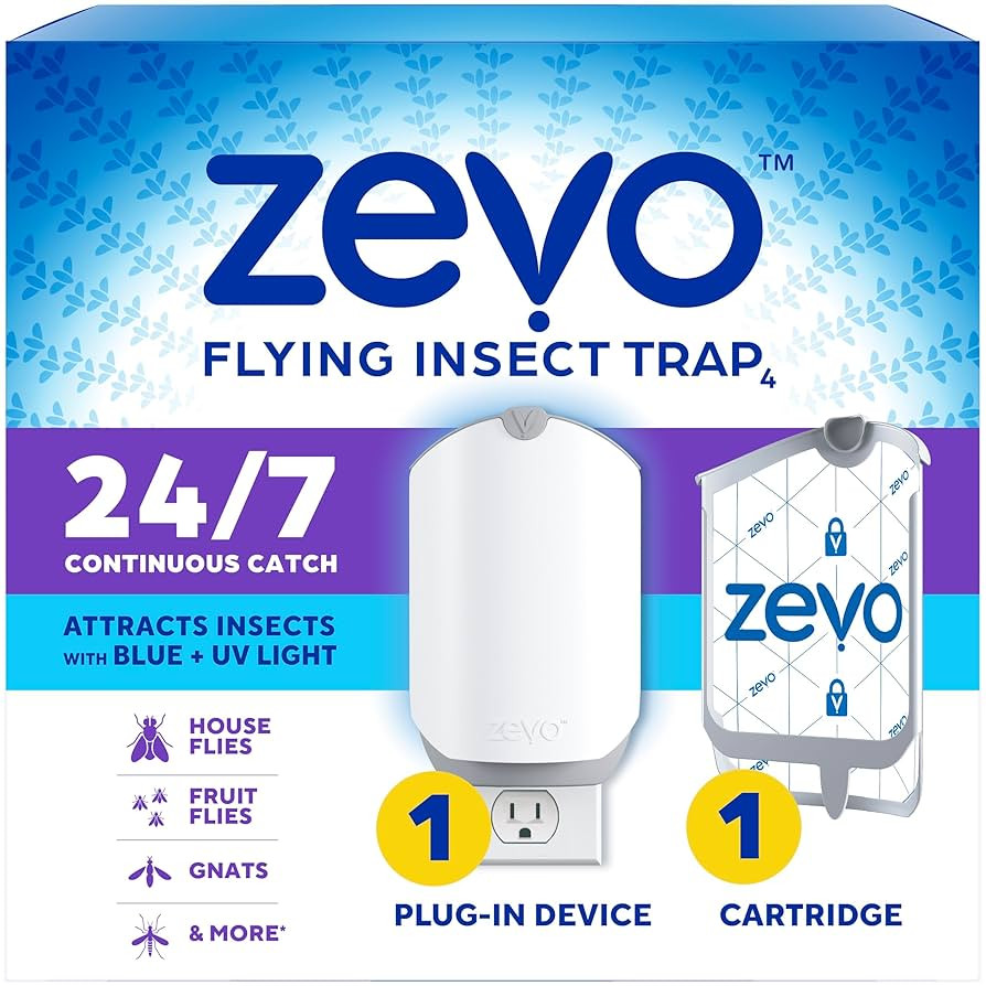 Zevo Flying Insect Trap & Cartridge - Plug in Fly Trap & Indoor Bug Catcher for Gnats, House & Fr... | Amazon (US)