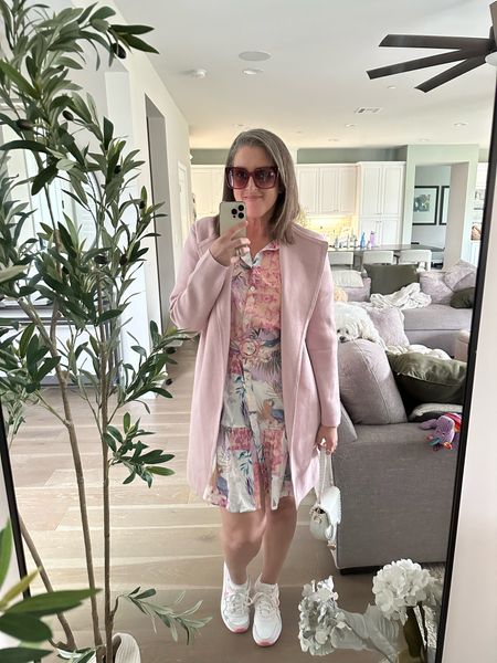 Love this dress more casual with tennis shoes and a cardigan with all the pops of  pink - wearing a medium. 

#LTKover40 #LTKSpringSale #LTKstyletip