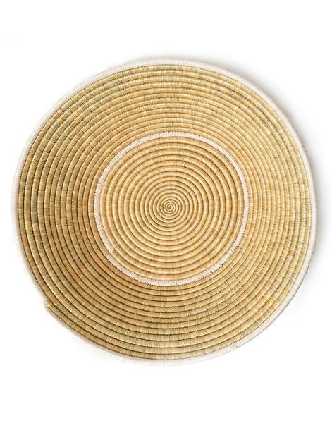 Woven Basket - White & Natural 1 | Fair Trade | The Little Market | The Little Market