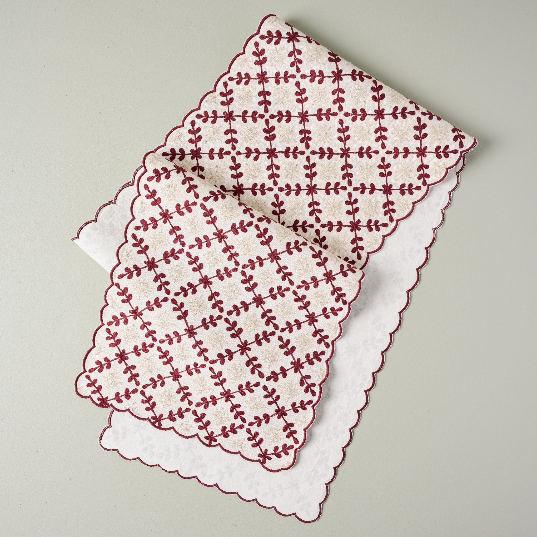 Laurie Embroidered Table Runner | Magnolia