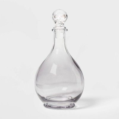 Glass Decanter with Skull Stopper Halloween Drinkware - Hyde &#38; EEK! Boutique&#8482; | Target