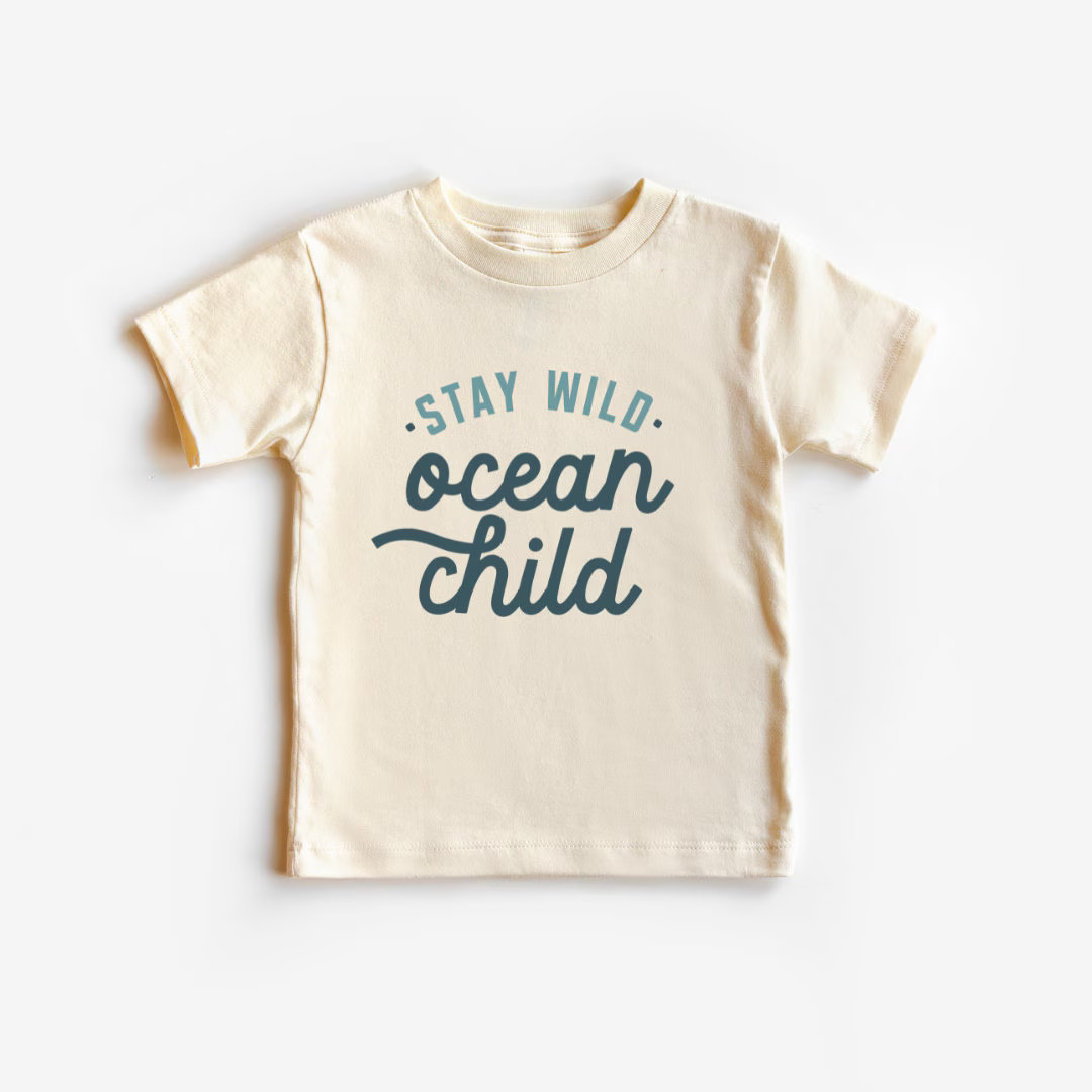 Stay Wild Ocean Child Kids Tee / Kids Beach Tee / Toddler Beach Tee / Kids Toddler Beach Shirt / ... | Etsy (US)