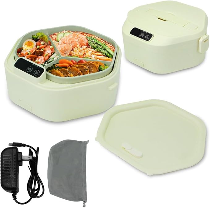 Cordless Electric lunch box, Battery Powered Heated Lunch Box，Food Heate 1L Adjustable heating ... | Amazon (US)