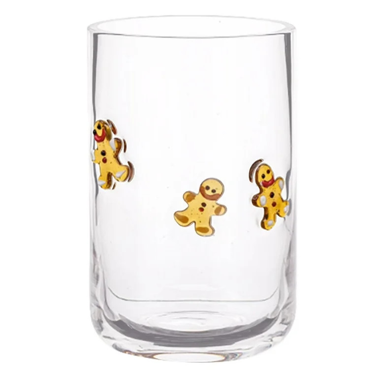 Christmas Icon Juice Glass - 14 oz Christmas Man Stemless Drinking Glass Cup Double Wall Old Fash... | Walmart (US)