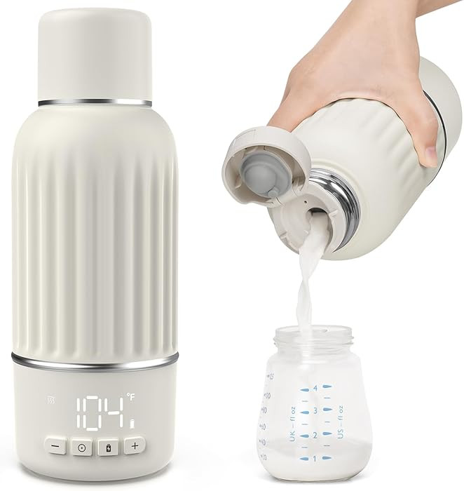 Portable Bottle Warmer for Travel, 2.5 Min Fast Heating for Breast Milk and Formula, Portable Mil... | Amazon (US)
