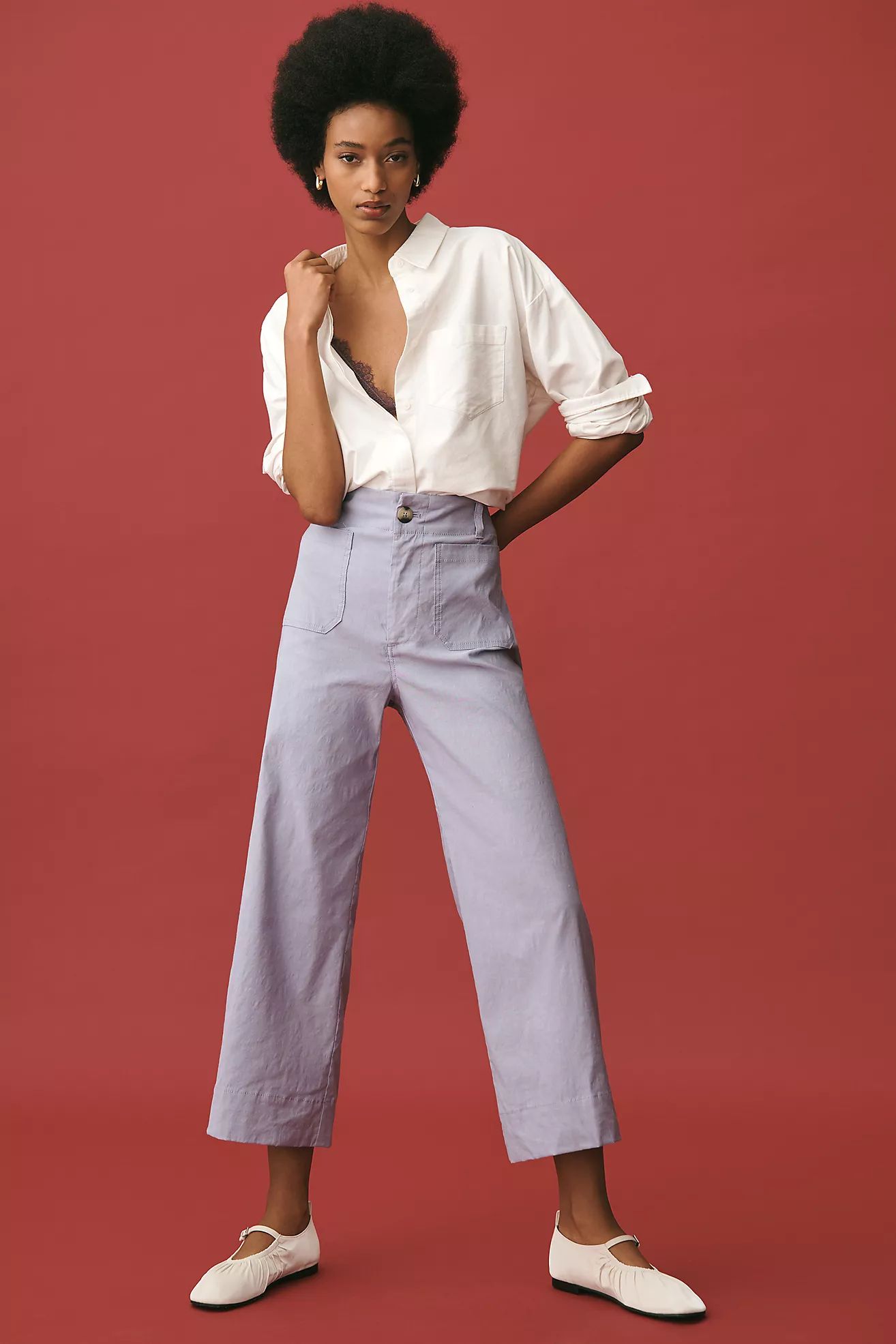 The Colette Cropped Wide-Leg Pants by Maeve | Anthropologie (US)