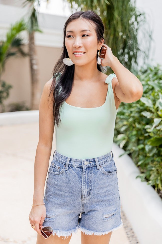Ordinary Fun Mint Square Neck Bodysuit | Pink Lily