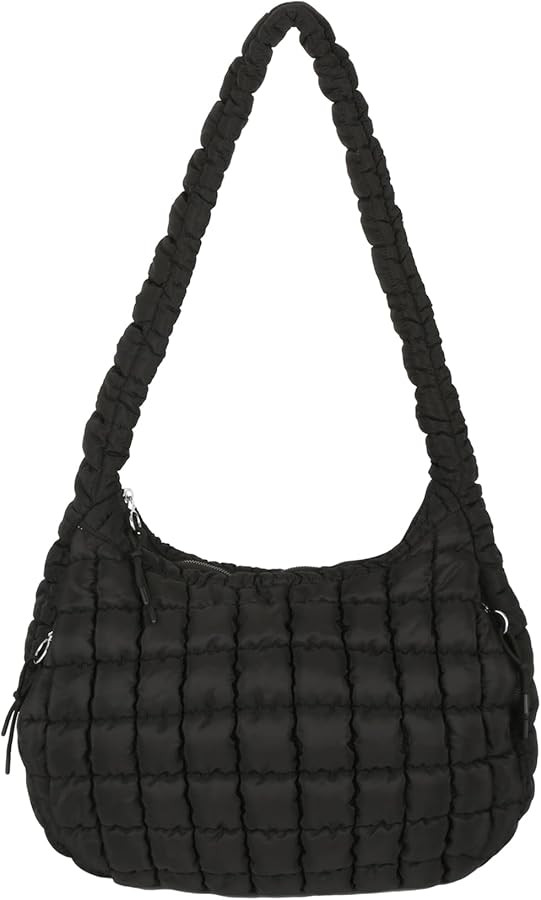Quilted Puffer Tote Bag for Women Soft Puffy Large Hobo Crossbody Handbags Purse Lightweight Shou... | Amazon (US)