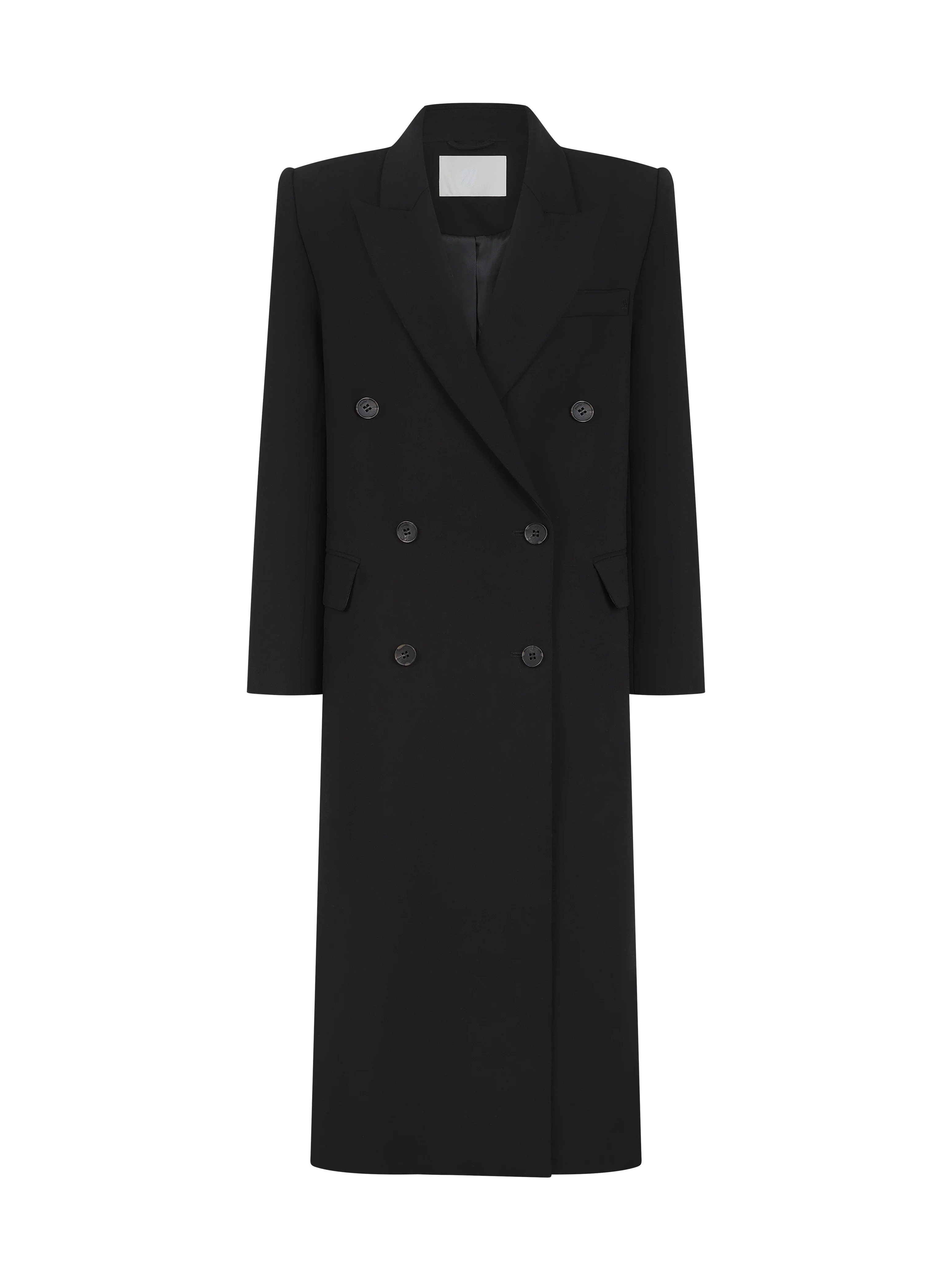 Mae Tailored Long Coat - Black | Maebe