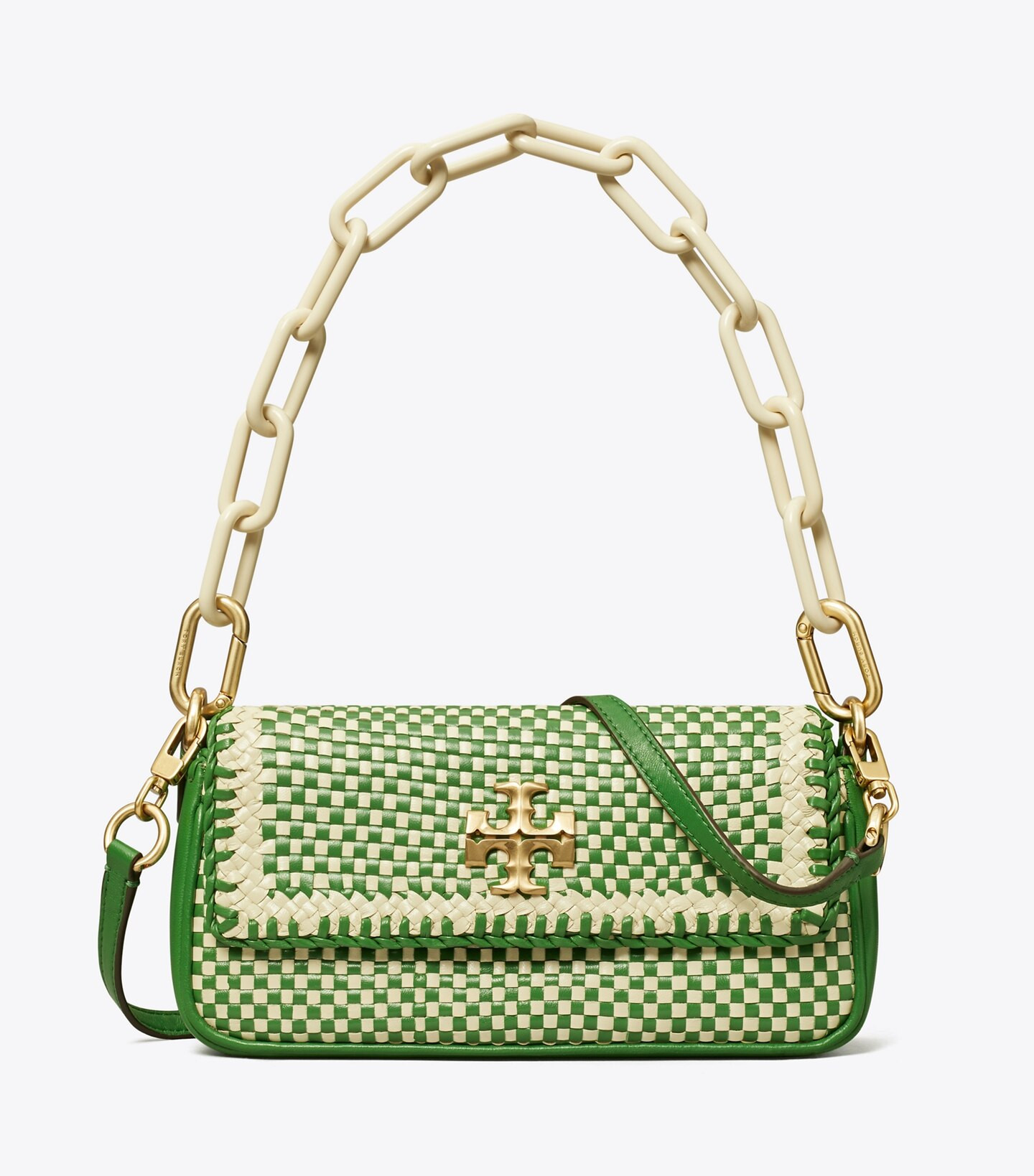 SMALL KIRA CHEVRON WOVEN FLAP SHOULDER BAG | Tory Burch (US)