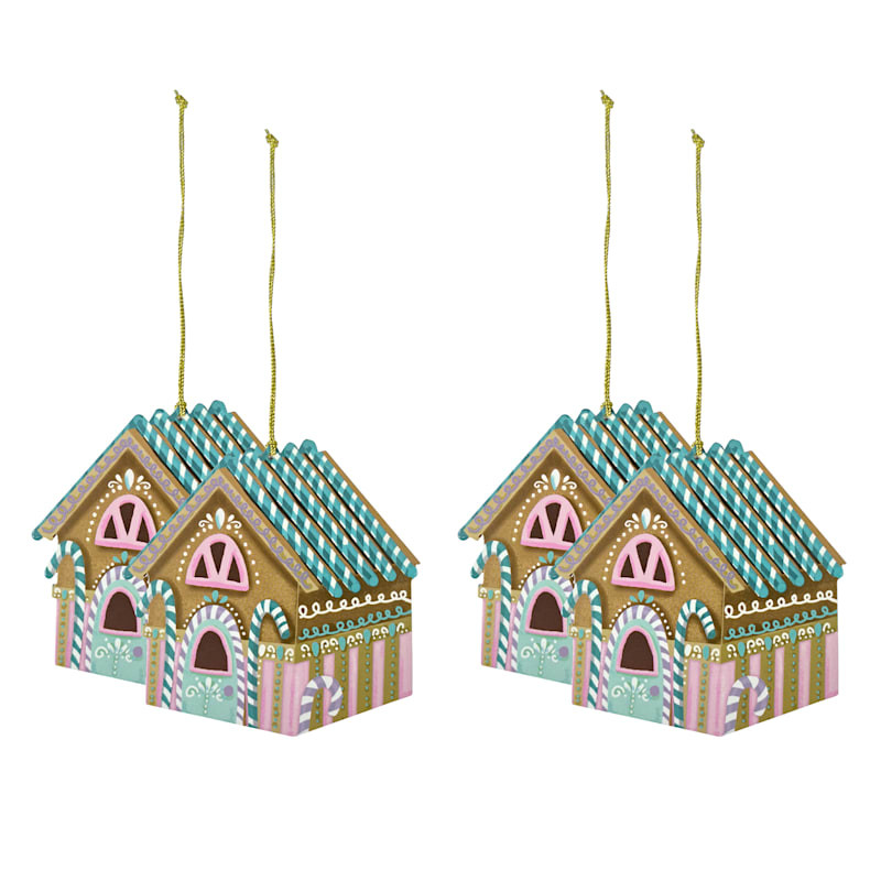 Mrs. Claus' Bakery Set of 4 Gingerbread House Gift Tags | At Home