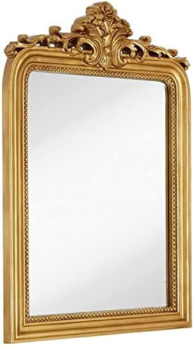 Hamilton Hills Top Gold Baroque Wall Mirror | Rich Old World Feel Framed Beveled Elegant Glass Mi... | Amazon (US)