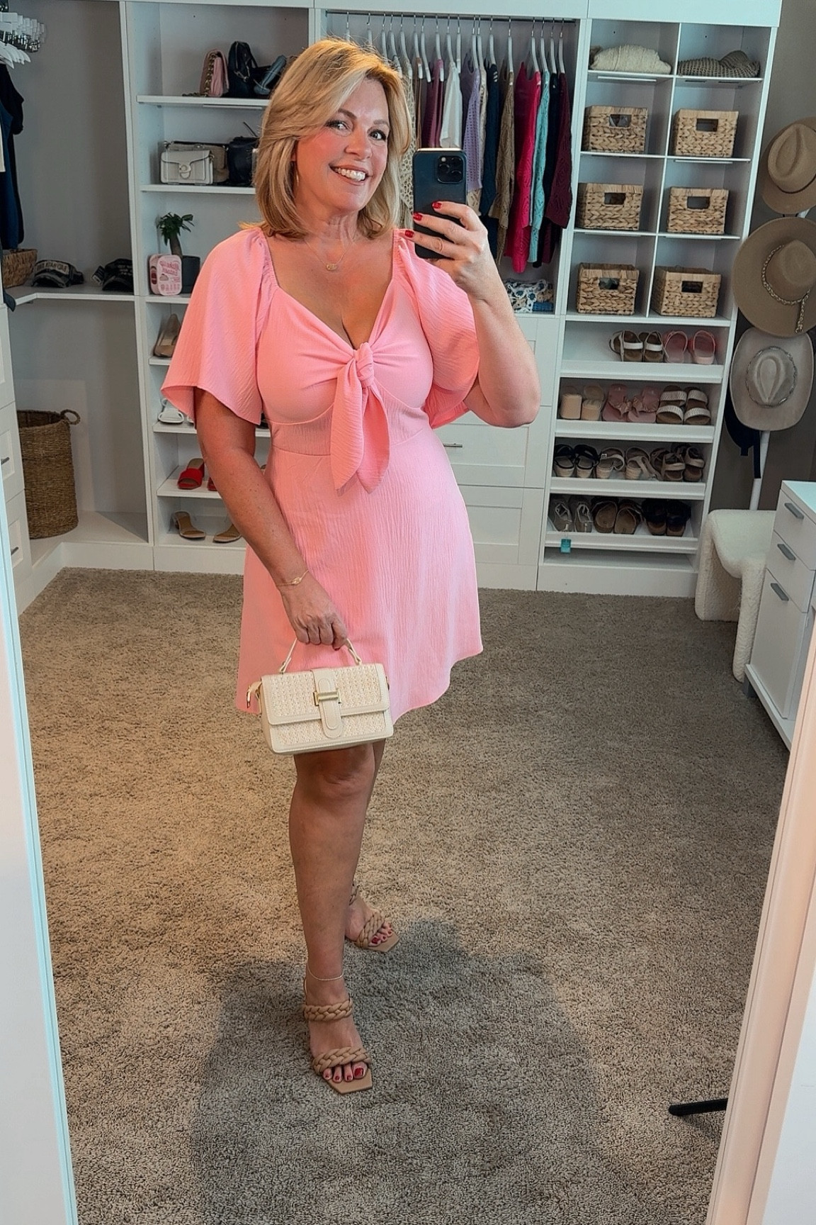 When this dress arrived from the brand, I couldn't wait to try it on. It's a flurry and feminine piece with a deep V-neck and an elegant bowtie that adds just the right touch of sophistication. Even though it's a bit shorter than what I typically go for at over 50, I have to say, I love how it feels. The lightweight material is perfect for summer, and it's so comfortable that I can wear it all day.

What I appreciate most is its versatility. Whether I'm heading to a casual brunch or a more formal evening event, this dress fits the bill. It's timeless and elegant, yet accessible and perfect for any occasion. Plus, the flowy design makes it easy to move around in and keeps me feeling confident and stylish.

Embracing a shorter length isn't something I always do, but this dress has made me feel at ease with its flattering cut and breezy fabric. I can confidently say that this one is a winner, hugging my curves in all the right places while providing a fresh and youthful look. 

Pair it with your favorite accessories, like a cute handbag and some strappy sandals, and you're good to go!

#SummerDress #FashionOver50 #ElegantStyle #TimelessFashion #VersatileWardrobe #ComfortableStyle #FlirtyFashion #EffortlessElegance #FeminineFlair #StyleInspiration

#LTKMidsize #LTKSummerSales #LTKSeasonal