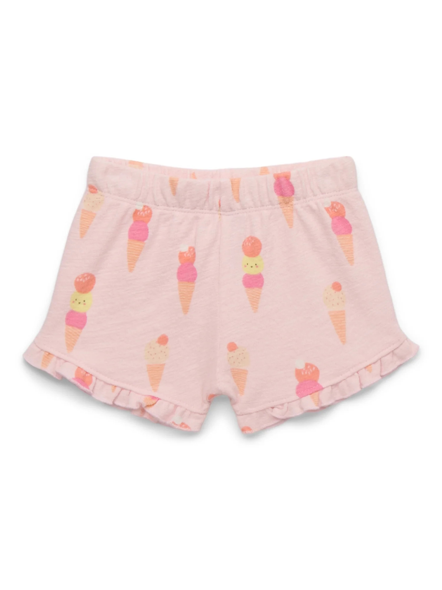 Garanimals Baby Girls Printed Knit Ruffle Shorts, Sizes 0M-24M | Walmart (US)