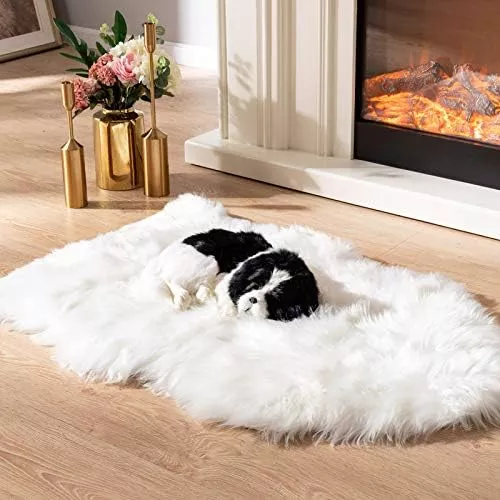 Brentwood Originals Faux Fur Pet Mat White