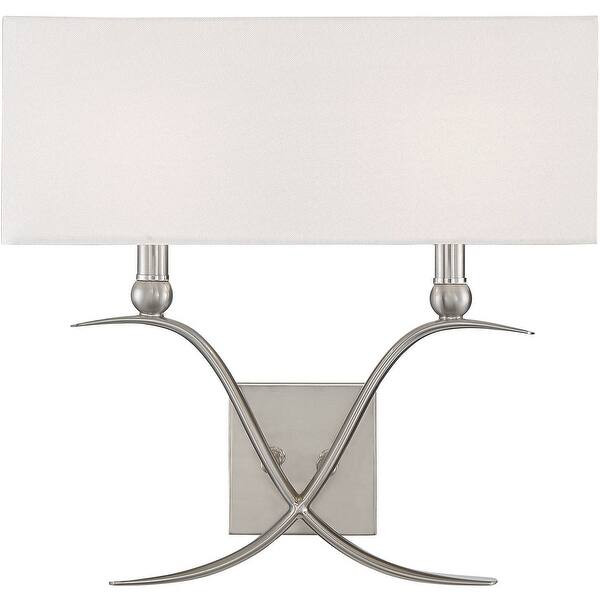 Savoy House Payton 15.5" 2-Light Wall Sconce - Polished Nickel | Bed Bath & Beyond
