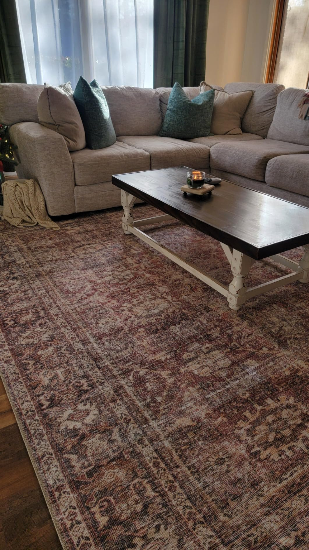 Loloi Amber Lewis x Loloi Georgie Collection GER-09 Multi / Spice, 7'-6" x 9'-6", 0.19" Thick Are... | Amazon (US)