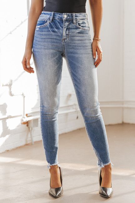 Distressed High Rise Ankle Skinny Jeans | Magnolia Boutique