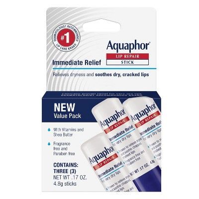 Aquaphor Lip Repair Stick - 3pk/0.51oz | Target