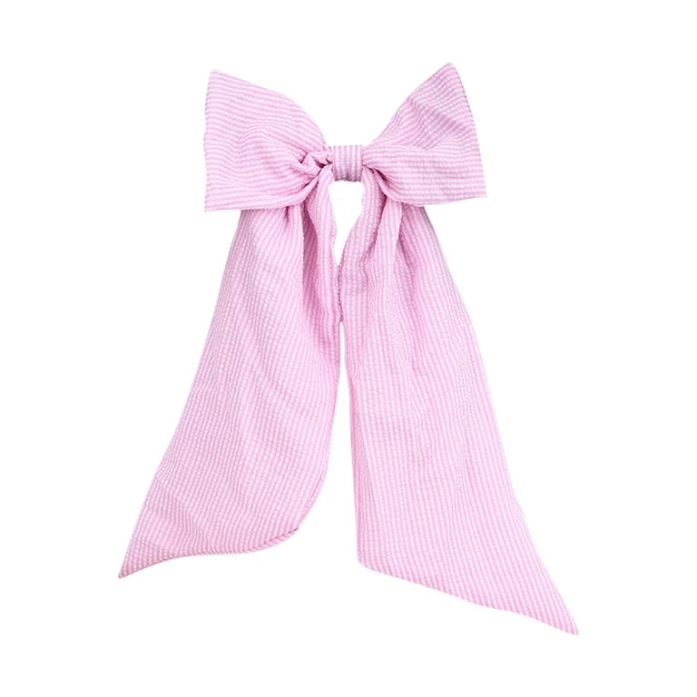 Easter Basket Bow Stripe Bunny Baskets Bow,Checkered Plaid Jumbo Bow Pinks Big Bows Large Pink Wh... | Walmart (US)