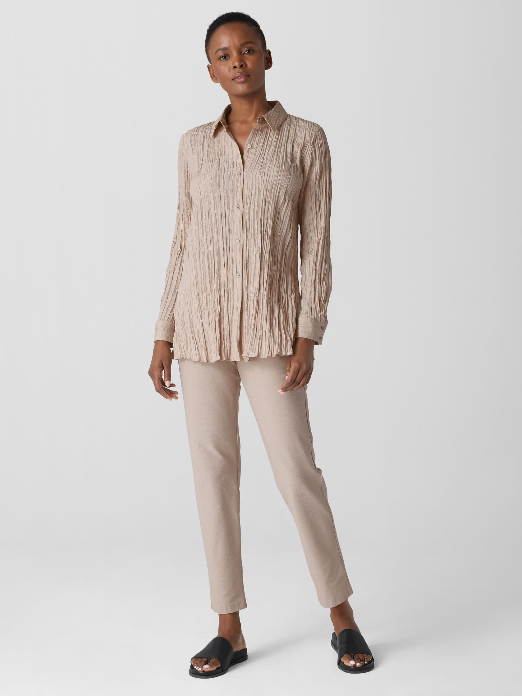 Washable Stretch Crepe Pant | Eileen Fisher