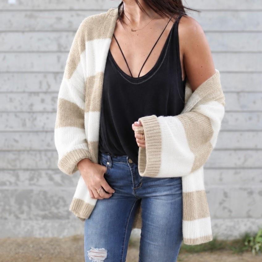 Walmart stripe cardigan $16