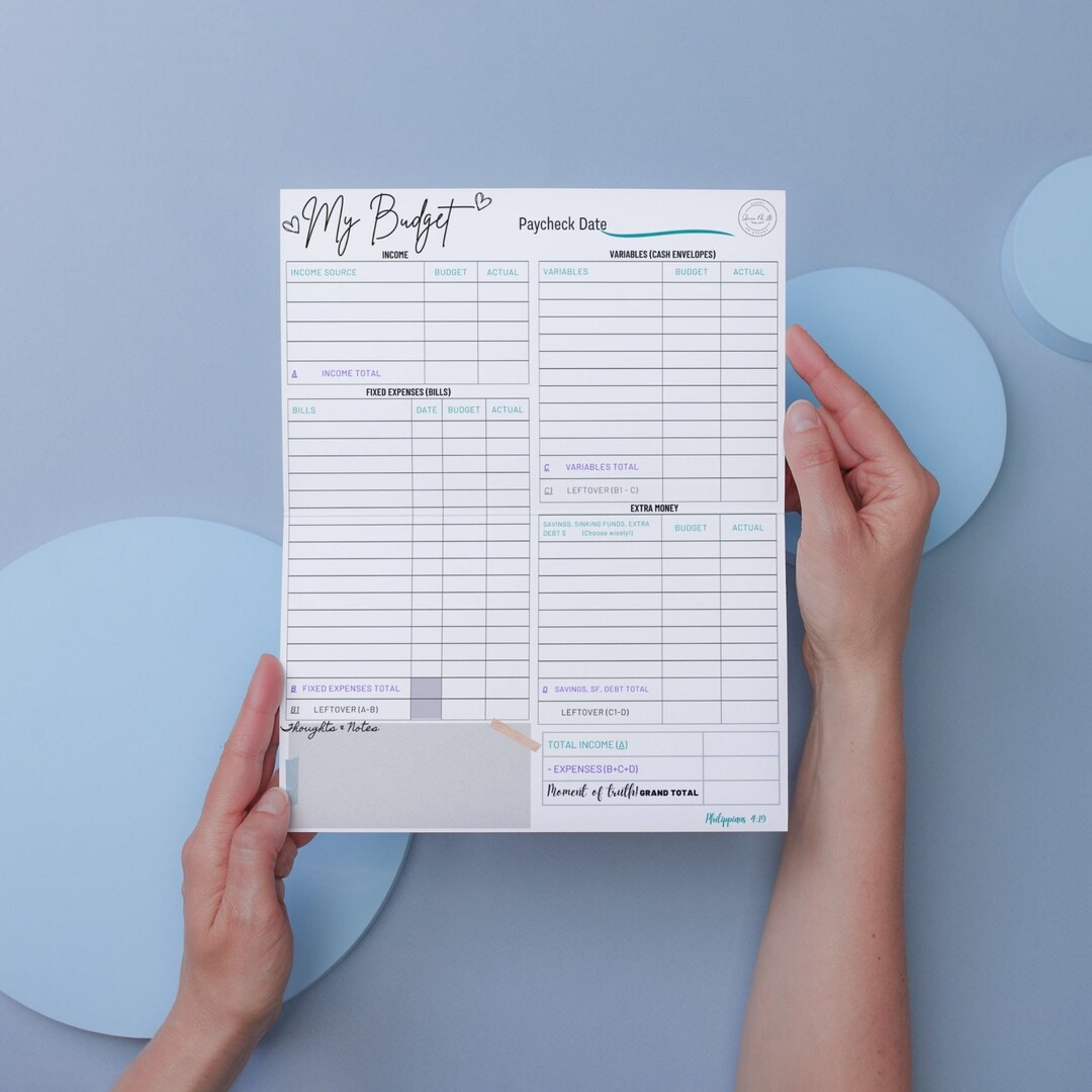 Budget Notepad, Printed Budget Sheet, Paycheck Budget, Budget Planner, Monthly Budget, Biweekly B... | Etsy (US)