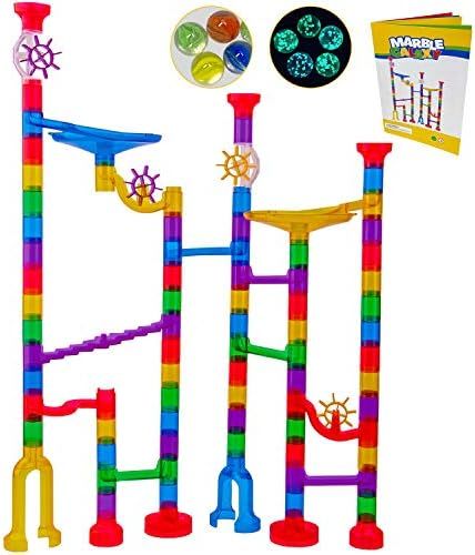 Marble Run Sets Kids Activities : Translucent Race Maze Track Games , Fun Glow in Dark Glass Marb... | Amazon (US)