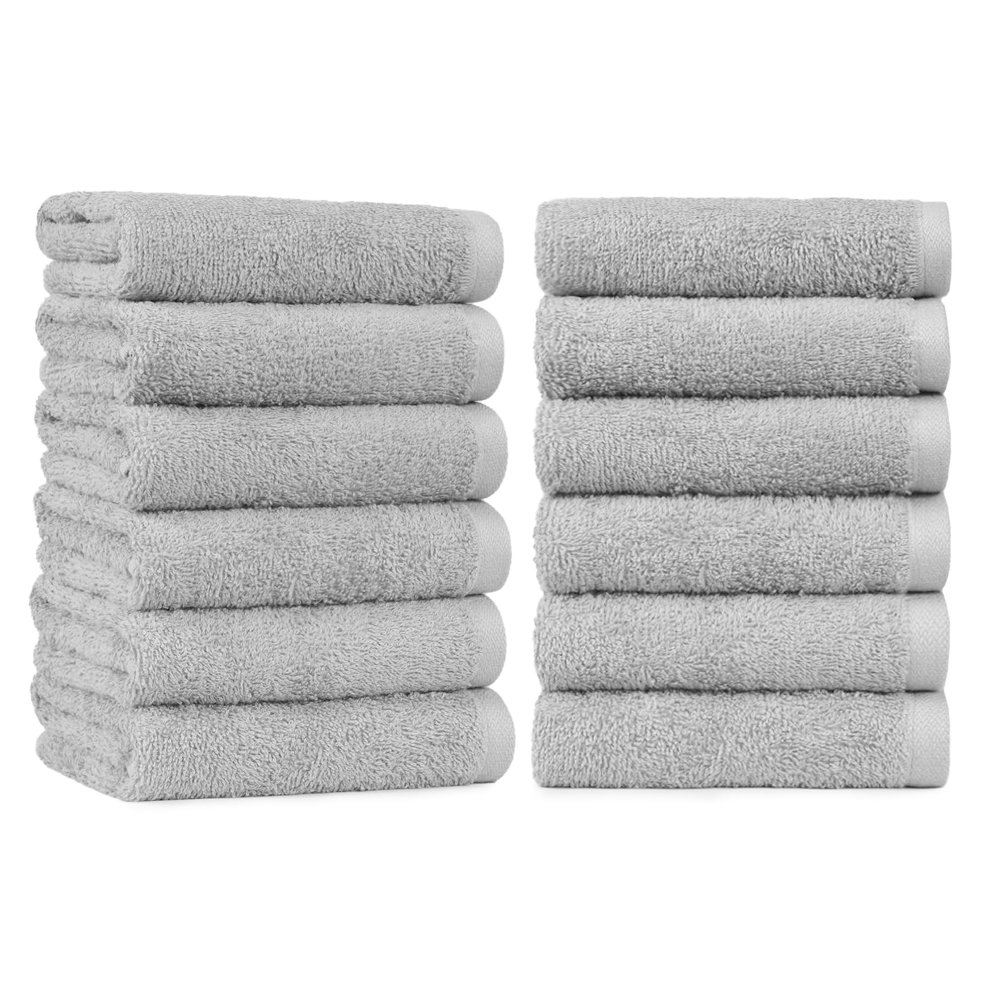 Amazon Basics Soft and Thick Cotton Hand Towels for Gym, 16 x 26 in, Gray, 12-Pack | Amazon (US)