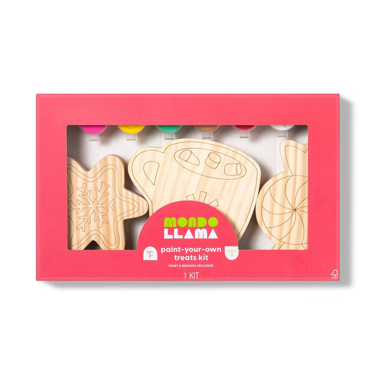 Paint-Your-Own Wood Hot Cocoa Christmas Treats Kit - Mondo Llama™ | Target