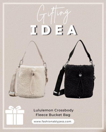 Loving these Lululemon crossbody fleece bucket bags! So cute for the holiday season! Match with leggings, joggers, or jeans for a cute outfit! 

#LTKHoliday #LTKstyletip #LTKGiftGuide
