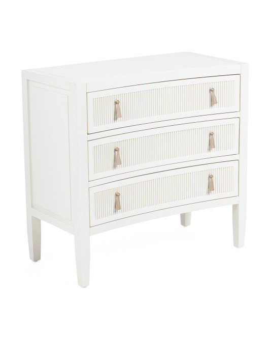 30x29x15 Curved 3 Drawer Side Table | TJ Maxx