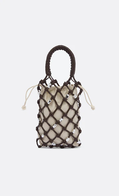 LUNA BEADED BAG - CHOC/SILVER | Bec & Bridge (Global)