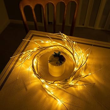 Hypestar Lighted Garland with Birch Branches 6FT 48 Warm Lights, Lighted Birch Garland with Timer... | Amazon (US)