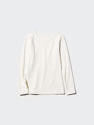 Women's HEATTECH Ultra Warm T-Shirt with Moisture-Wicking Off White Small UNIQLO US | UNIQLO (US)