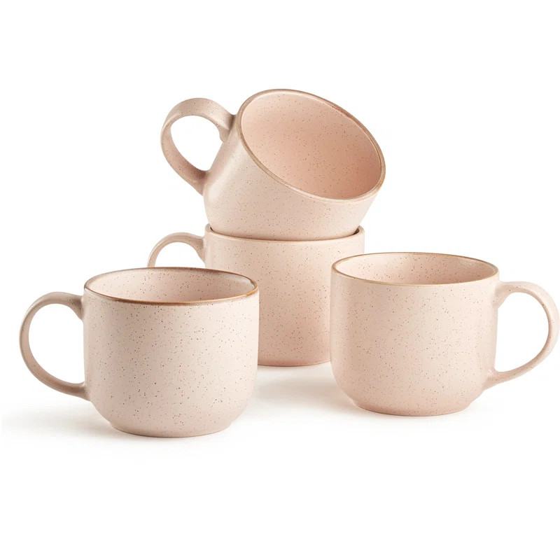 Deschanel 4 Piece Set - Hand Crafted Stoneware Mugs (Set of 4) | Wayfair Professional