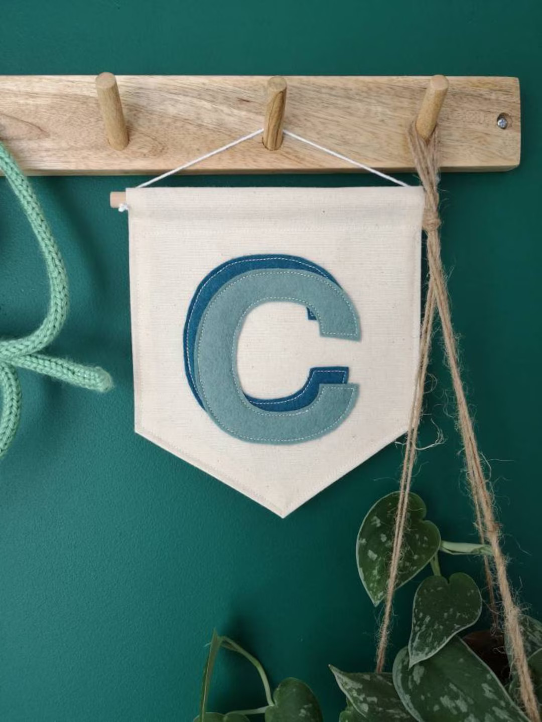 Initial Banner, Personalised Initial, A Z Wall Hanging, Letter Art, Single Letter, Fabric Custom ... | Etsy (US)