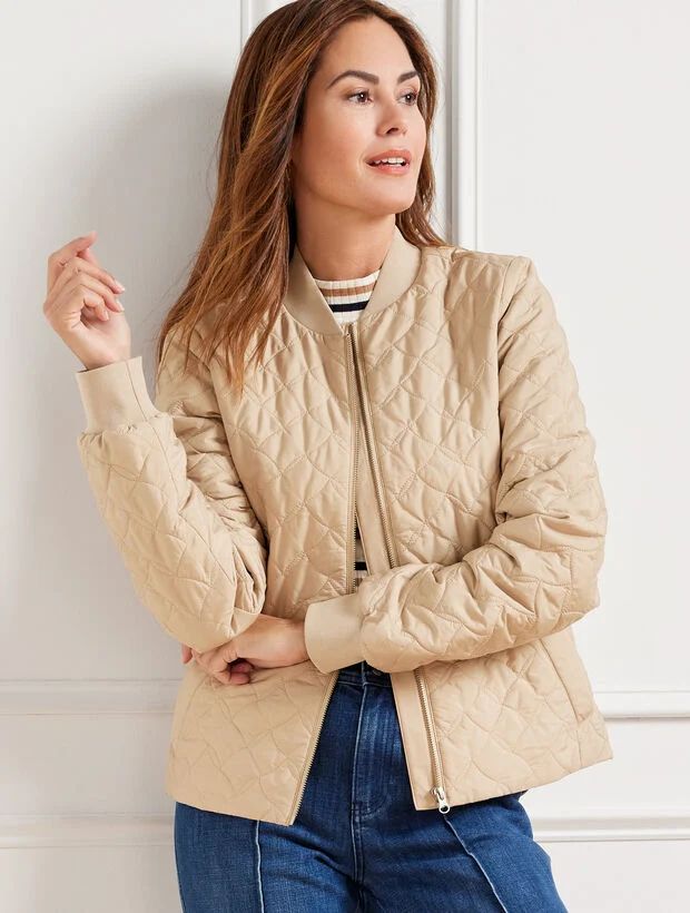 Quilted Bomber Jacket | Talbots