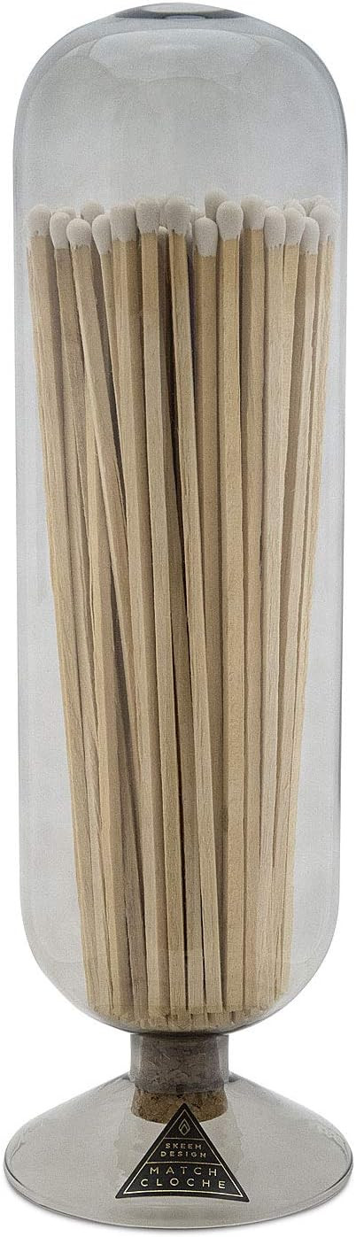 Skeem Design Fireplace Glass Match Cloche with Striker - Smoke - 120 Large Match Sticks | Amazon (US)