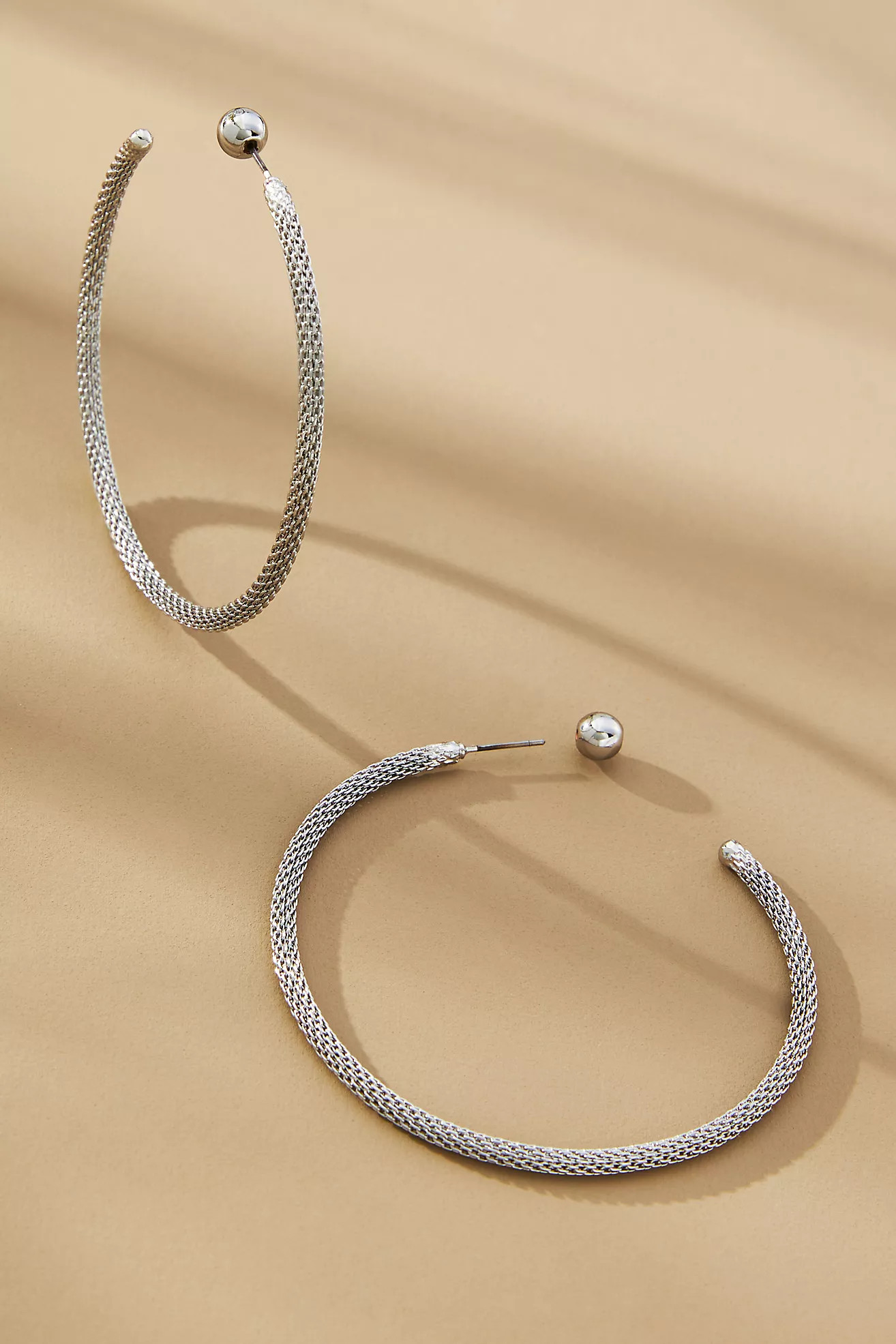 Oversized Chainmaille Hoop Earrings | Anthropologie (US)