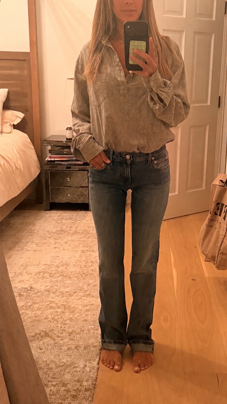Real housewife of New York Erin Lichy new favorite jeans ￼