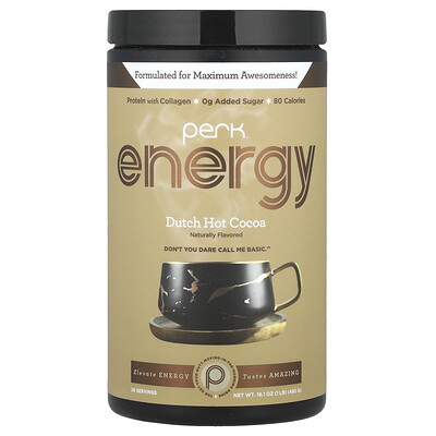 Perk Energy, Dutch Hot Cocoa, 16.1 oz (450 g) | iHerb