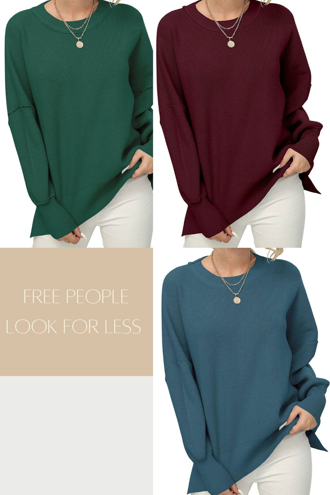 Free People Style | Amazon FP Look for Less, FP Dupe

Go up a size from your normal size for an oversized fit! Cute with leggings or jeans paired with boots/booties or sneakers! 

#LTKSeasonal #LTKstyletip #LTKsalealert