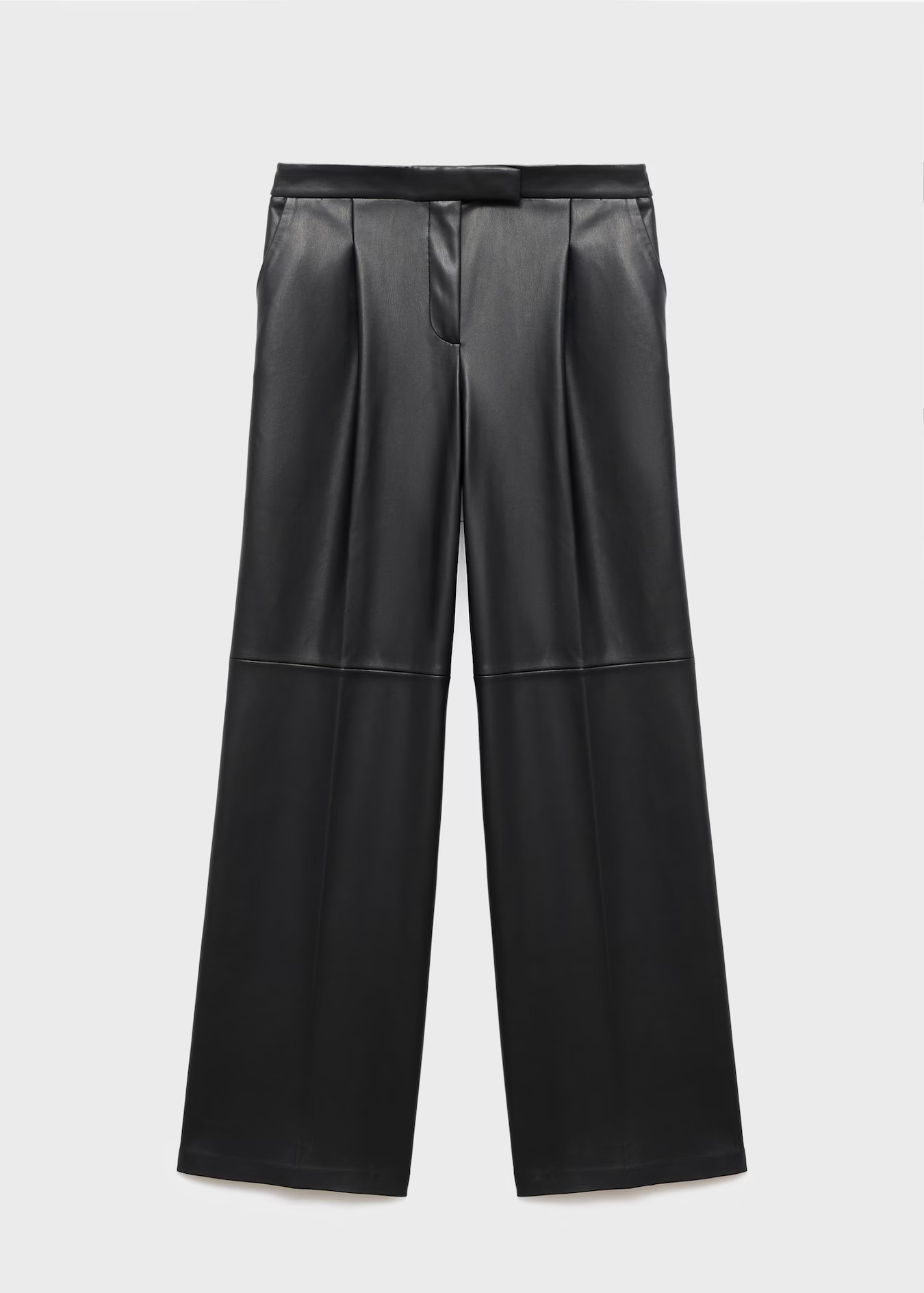 Wide-leg faux-leather pants | Mango (US/MX/AU)