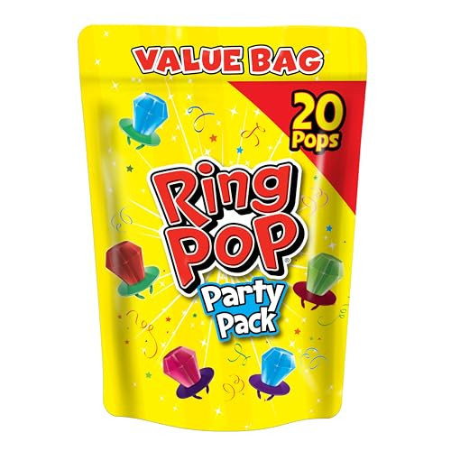 Ring Pop Candy, Christmas Lollipops, 20 Ct Party Favors in Assorted Fruity Flavors - Full Size, Bulk Variety Pack, Individually Wrapped Hard Candy For Stocking Stuffers, Holiday Gifts | Amazon (US)