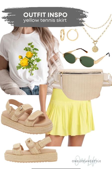 Yellow tennis skirt outfit inspo (I have this yellow skirt and love it!)

#LTKFindsUnder50 #LTKSeasonal #LTKStyleTip