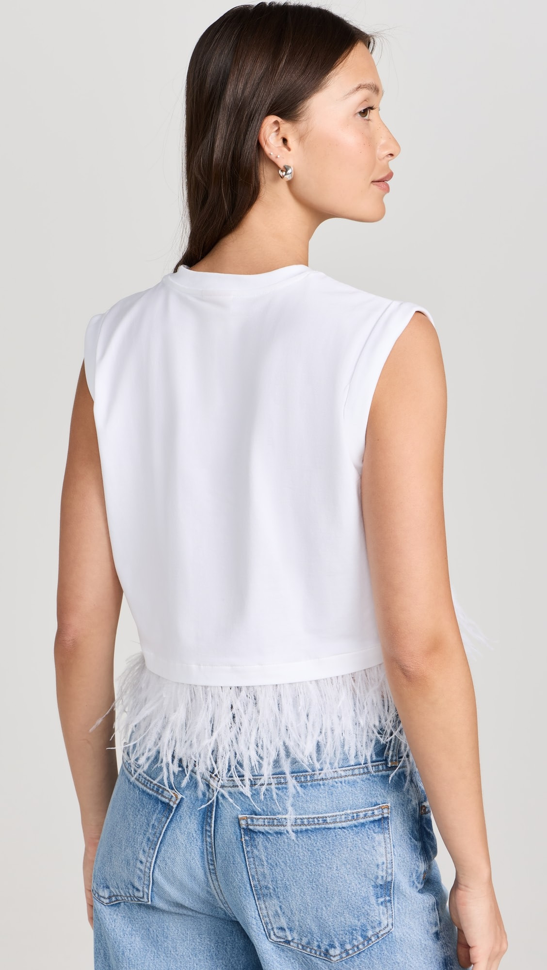 Cropped Feather Tee | Shopbop