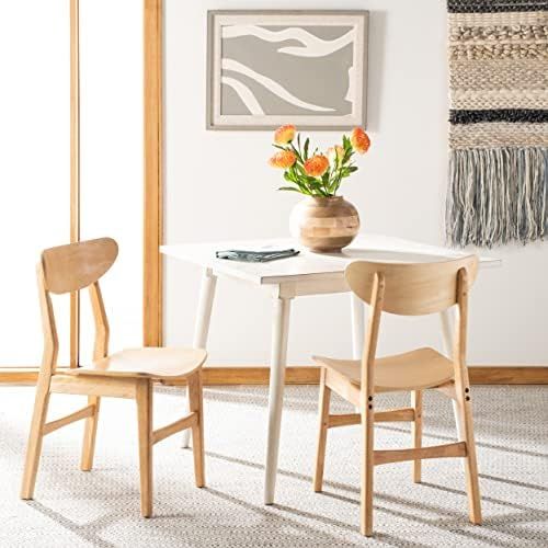 Safavieh Home Lucca Retro Natural Dining Chair, Set of 2 | Amazon (US)