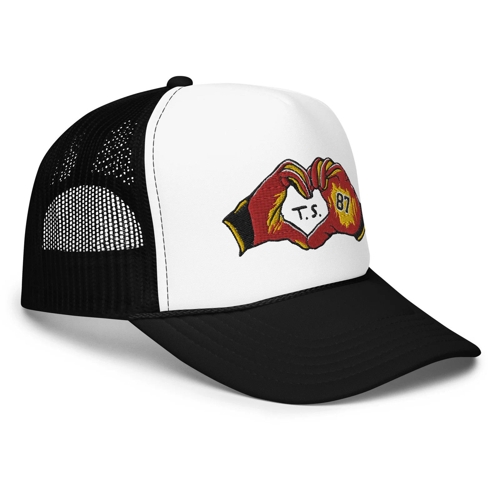 Trav and Tay Swifty Chiefs Foam Trucker Hat - Etsy | Etsy (US)